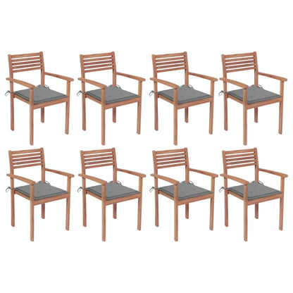 Garden Chairs 4 Pcs With Cushions Solid Teak Wood