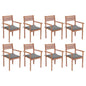Garden Chairs 4 Pcs With Cushions Solid Teak Wood