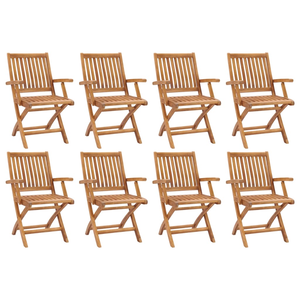 Folding Garden Chairs 4 Pcs Solid Teak Wood