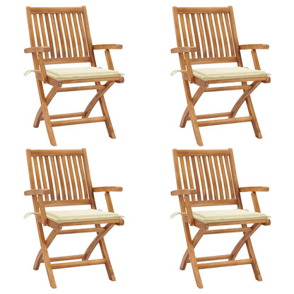 Garden Chairs 2 Pcs With Cushions Solid Teak Wood
