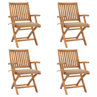 Garden Chairs 2 Pcs With Cushions Solid Teak Wood