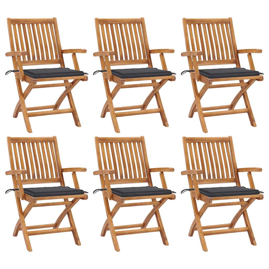 Garden Chairs 2 Pcs With Cushions Solid Teak Wood