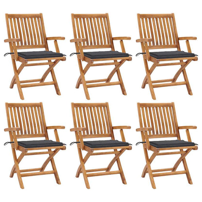 Garden Chairs 2 Pcs With Cushions Solid Teak Wood