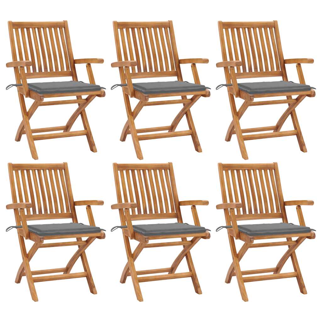 Garden Chairs 2 Pcs With Cushions Solid Teak Wood