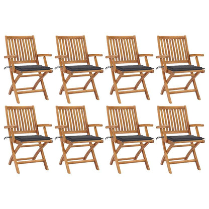 Garden Chairs 2 Pcs With Cushions Solid Teak Wood