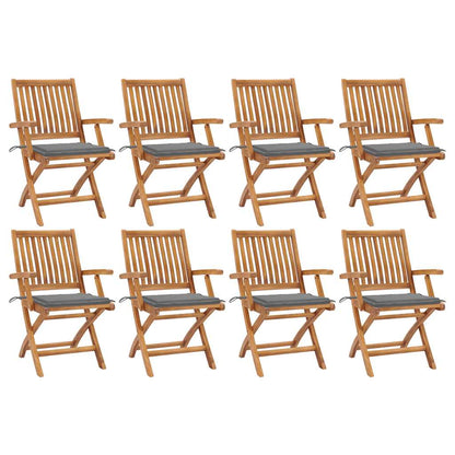 Garden Chairs 2 Pcs With Cushions Solid Teak Wood