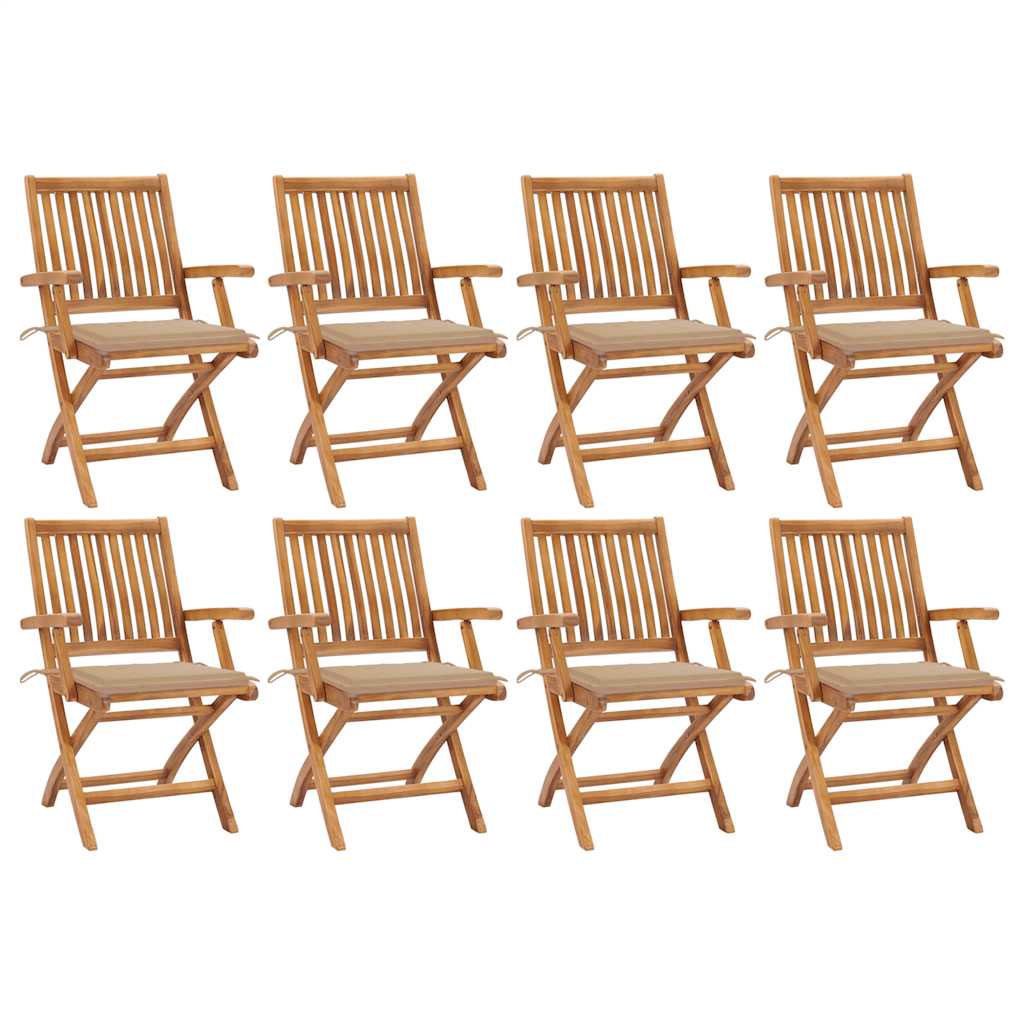 Garden Chairs 2 Pcs With Cushions Solid Teak Wood