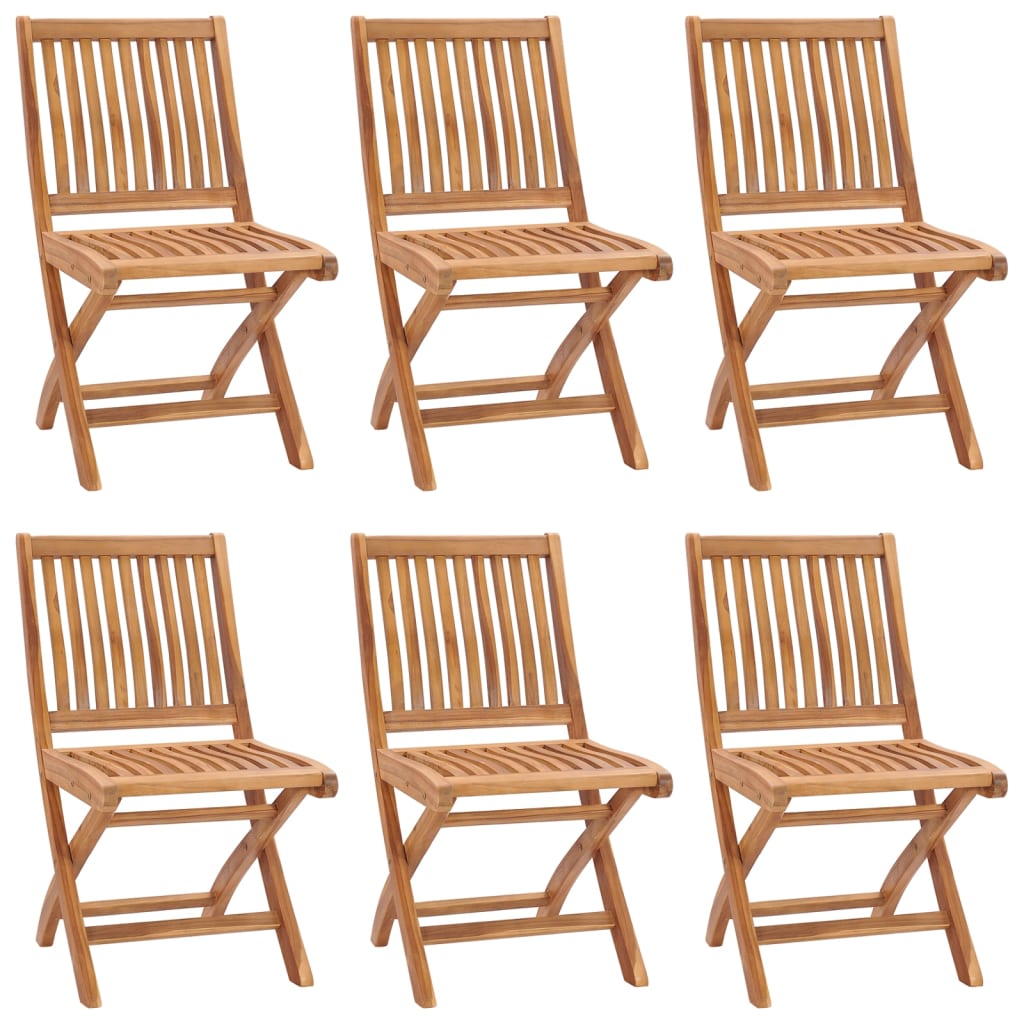 Folding Garden Chairs 4 Pcs Solid Teak Wood