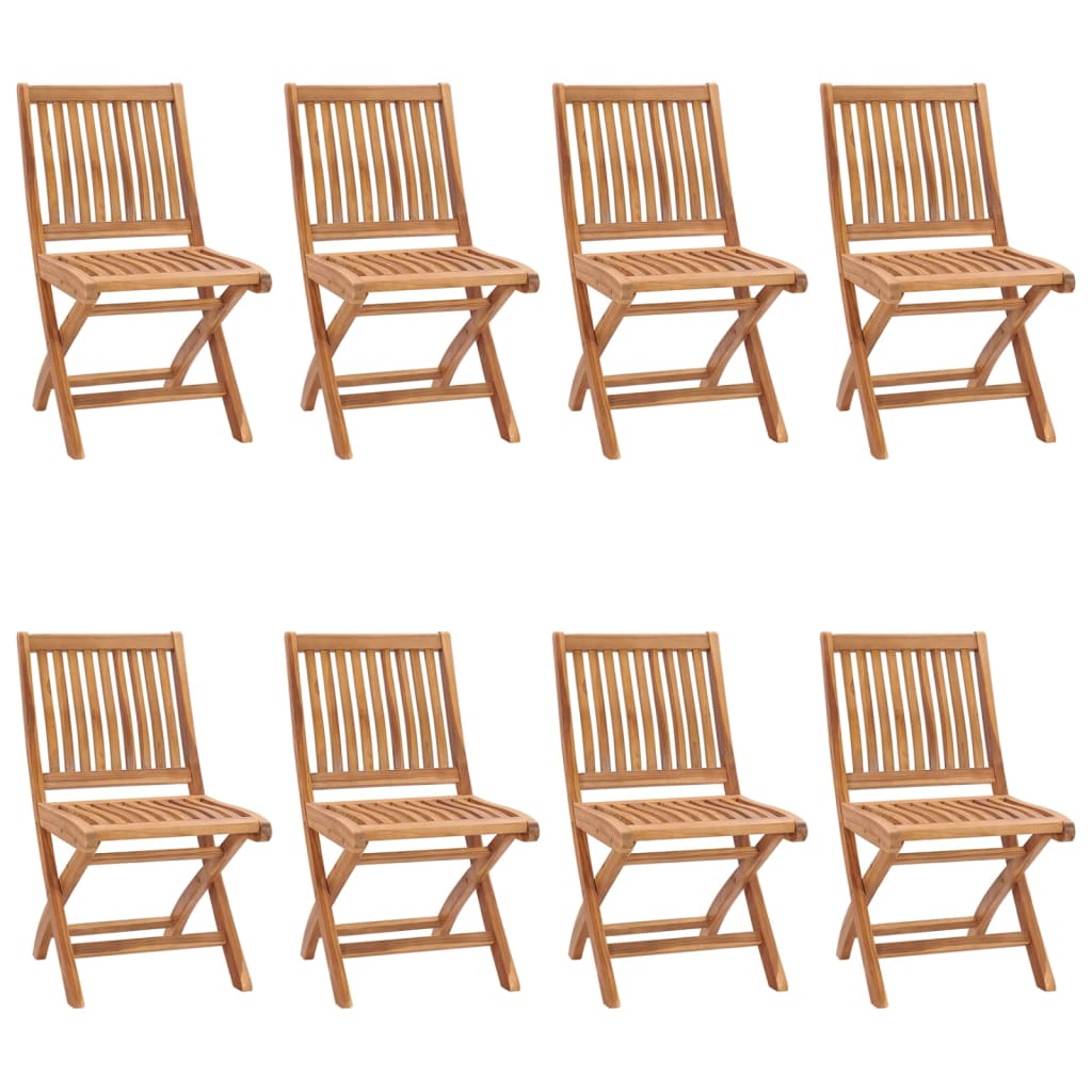 Folding Garden Chairs 4 Pcs Solid Teak Wood