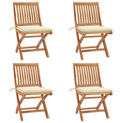 Garden Chairs 2 Pcs With Cushions Solid Teak Wood