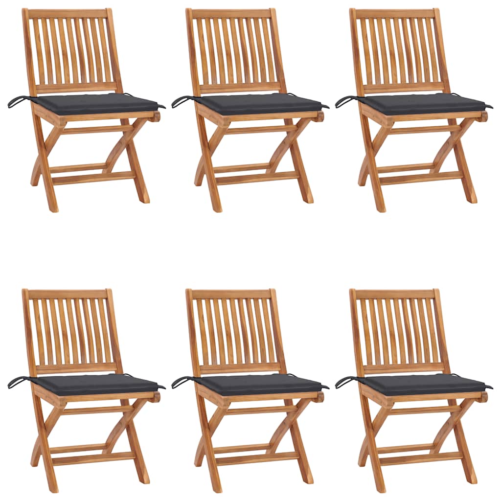 Garden Chairs 2 Pcs With Cushions Solid Teak Wood