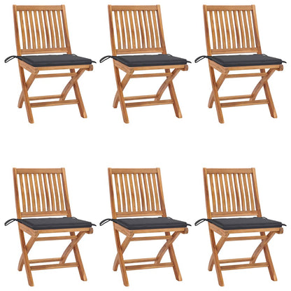 Garden Chairs 2 Pcs With Cushions Solid Teak Wood