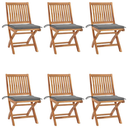 Garden Chairs 2 Pcs With Cushions Solid Teak Wood
