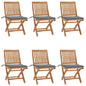 Garden Chairs 2 Pcs With Cushions Solid Teak Wood