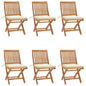 Garden Chairs 2 Pcs With Cushions Solid Teak Wood