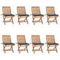 Garden Chairs 2 Pcs With Cushions Solid Teak Wood