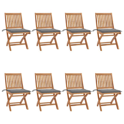Garden Chairs 2 Pcs With Cushions Solid Teak Wood