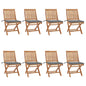 Garden Chairs 2 Pcs With Cushions Solid Teak Wood
