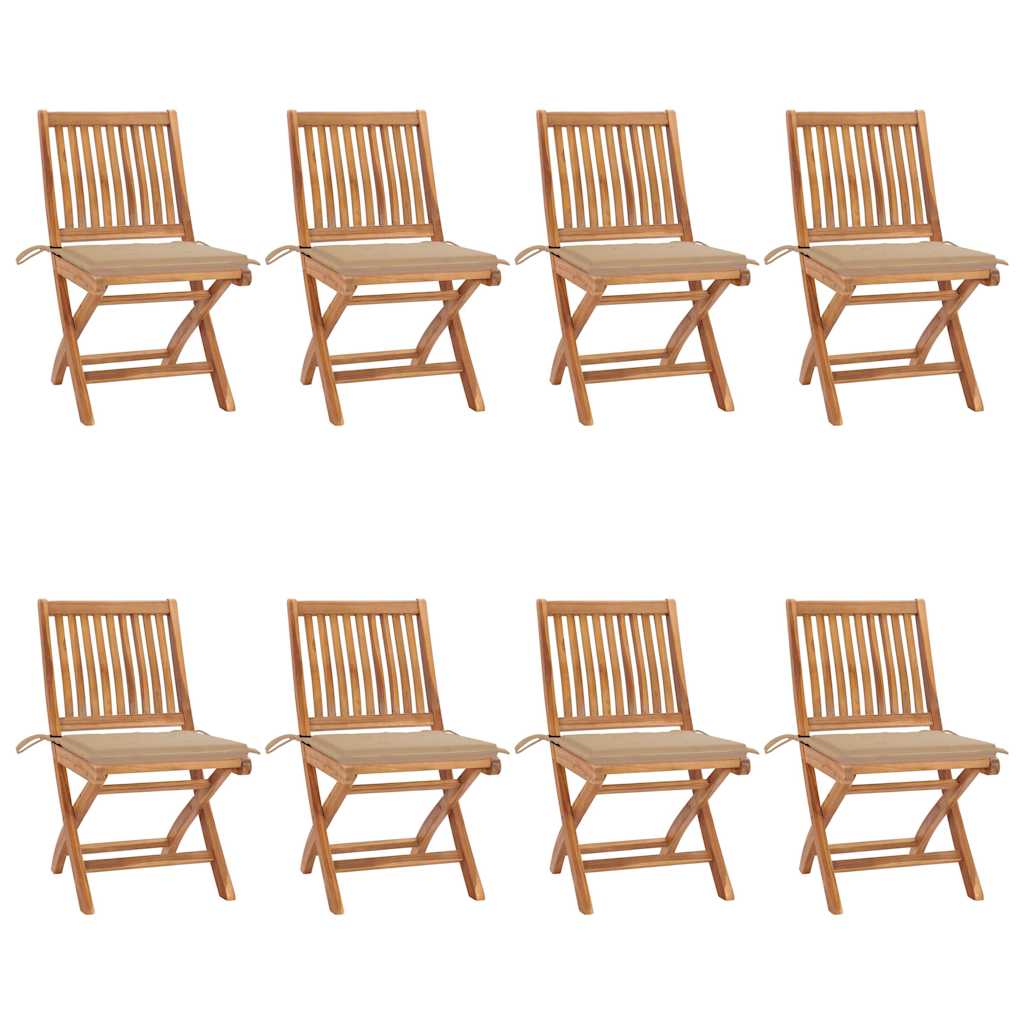 Garden Chairs 2 Pcs With Cushions Solid Teak Wood