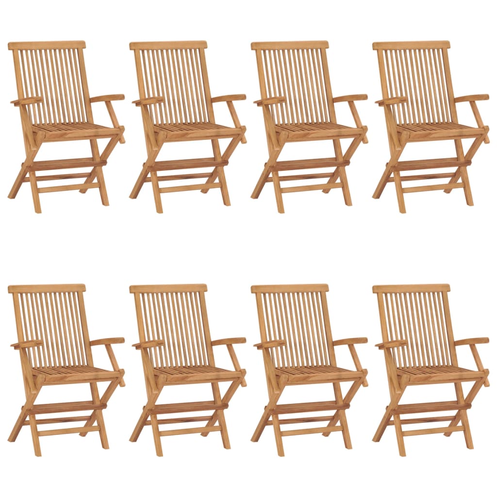 Folding Garden Chairs 4 Pcs Solid Teak Wood