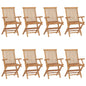 Folding Garden Chairs 4 Pcs Solid Teak Wood