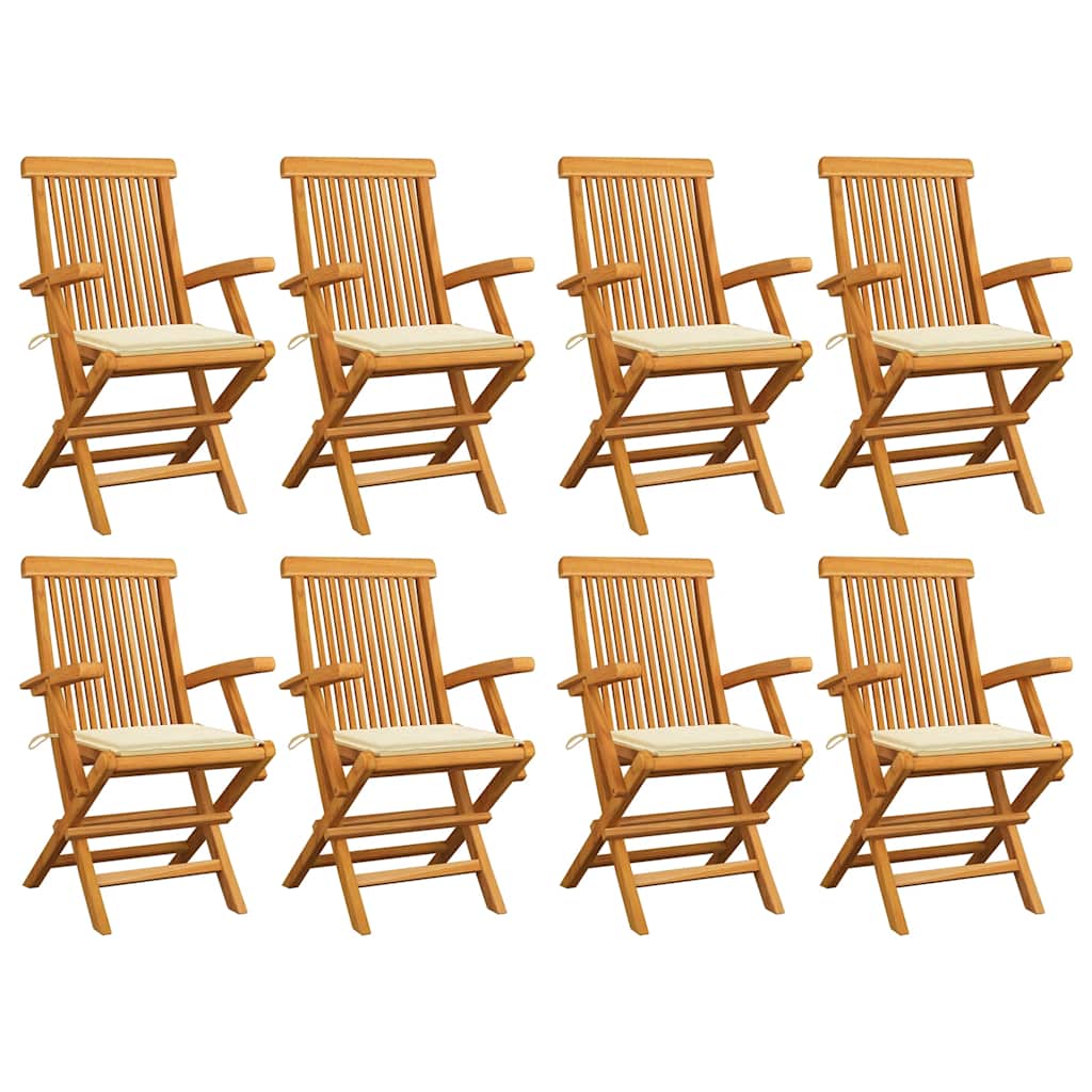 Garden Chairs With Cushions 3 Pcs Solid Teak Wood