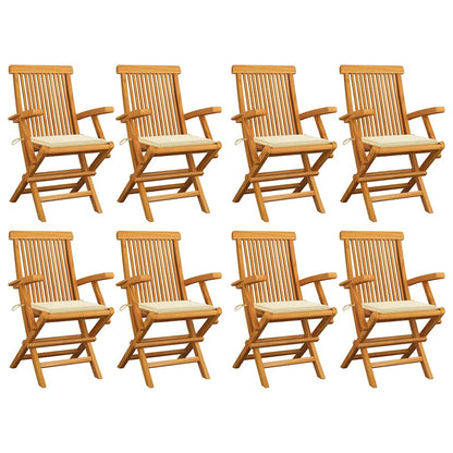 Garden Chairs With Cushions 3 Pcs Solid Teak Wood