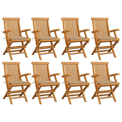 Garden Chairs With Cushions 3 Pcs Solid Teak Wood
