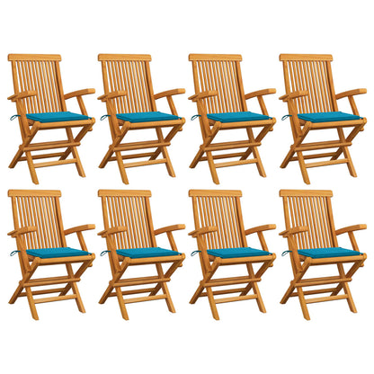 Garden Chairs With Cushions 3 Pcs Solid Teak Wood