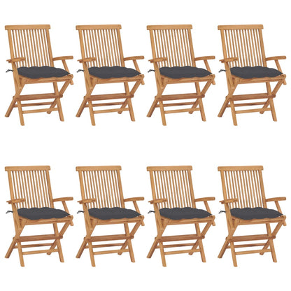Garden Chairs With Cushions 2 Pcs Solid Teak Wood