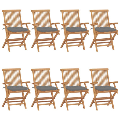 Garden Chairs With Cushions 2 Pcs Solid Teak Wood