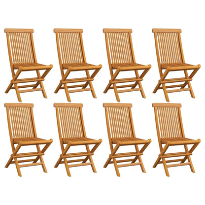 Folding Garden Chairs 6 Pcs Solid Teak Wood