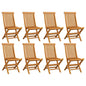 Folding Garden Chairs 6 Pcs Solid Teak Wood
