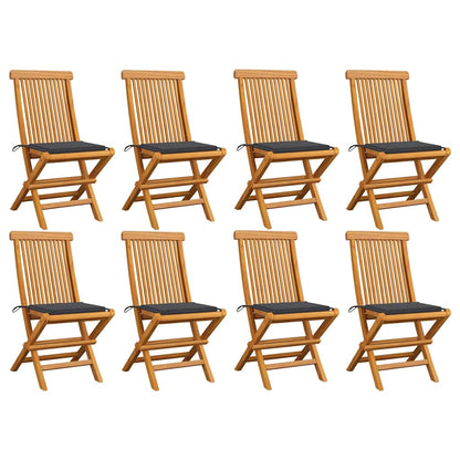 Garden Chairs With Cushions 2 Pcs Solid Teak Wood