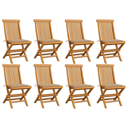 Garden Chairs With Cushions 2 Pcs Solid Teak Wood