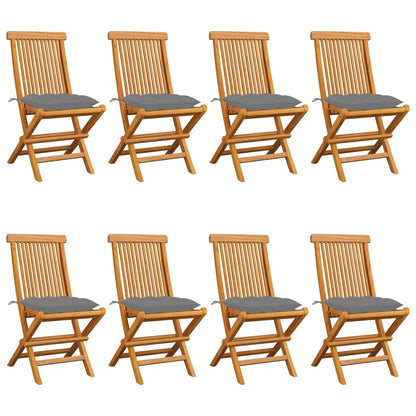 Garden Chairs With Cushions 2 Pcs Solid Teak Wood