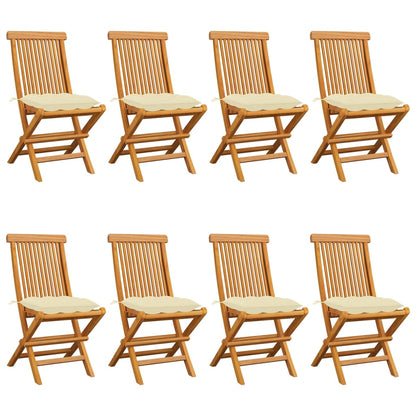 Garden Chairs With Cushions 2 Pcs Solid Teak Wood