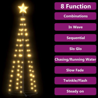 Christmas Cone Tree 70 Leds Decoration 50X120 Cm
