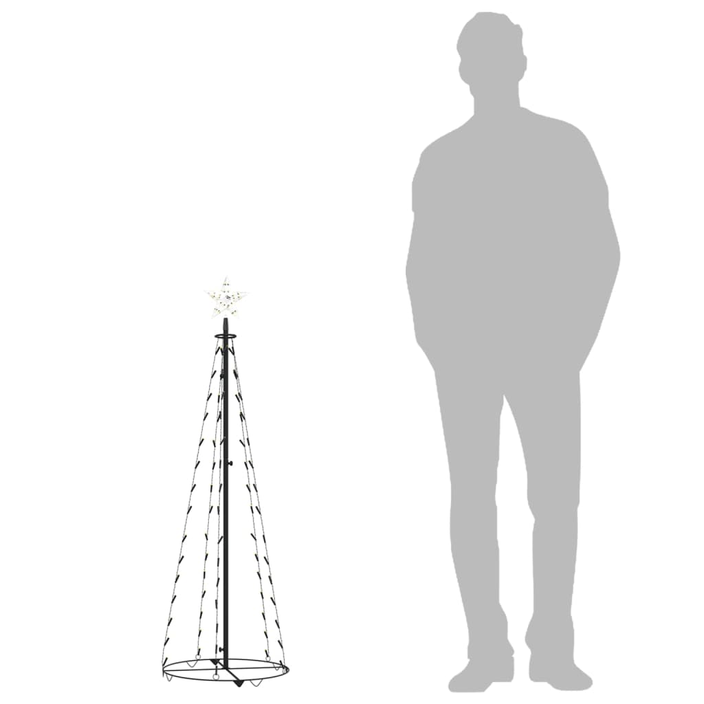 Christmas Cone Tree 70 Leds Decoration 50X120 Cm