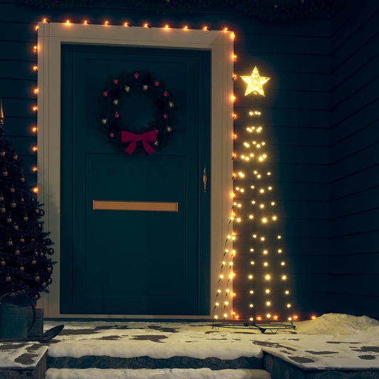 Christmas Cone Tree 70 Leds Decoration 50X120 Cm