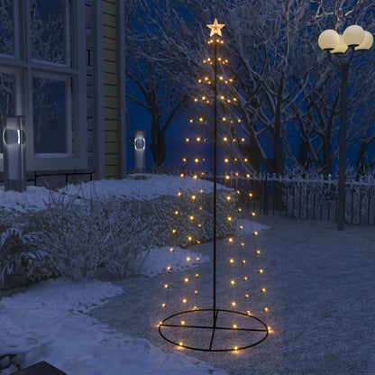 Christmas Cone Tree 136 Leds Decoration 70X240 Cm