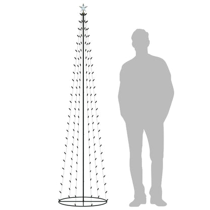 Christmas Cone Tree 136 Leds Decoration 70X240 Cm