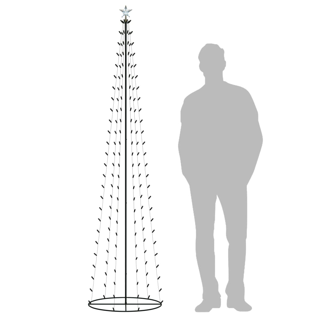 Christmas Cone Tree 136 Leds Decoration 70X240 Cm