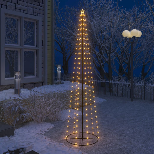 Christmas Cone Tree 136 Leds Decoration 70X240 Cm