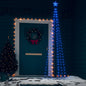 Christmas Cone Tree 136 Leds Decoration 70X240 Cm