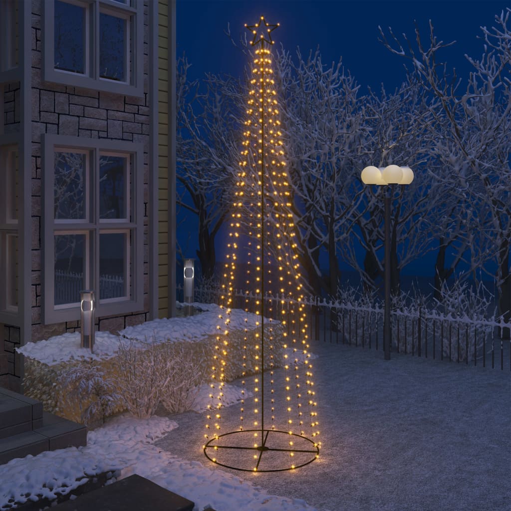Christmas Cone Tree 136 Leds Decoration 70X240 Cm