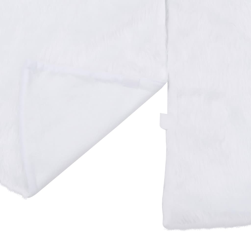 Christmas Tree Skirt White Faux Fur