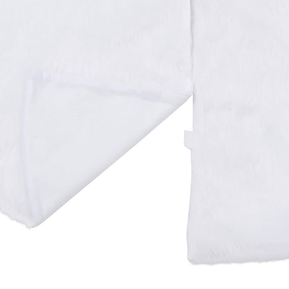 Christmas Tree Skirt White Faux Fur