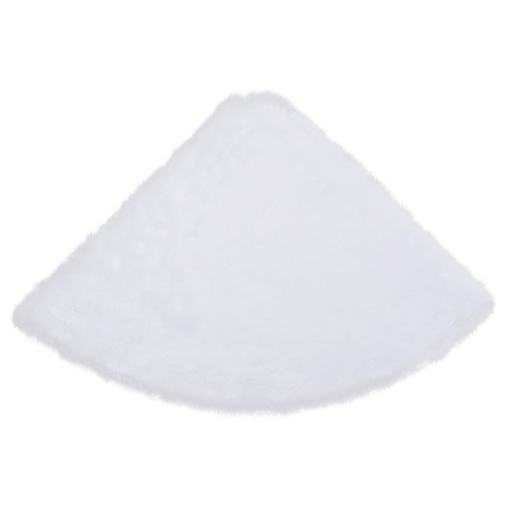 Christmas Tree Skirt White Faux Fur