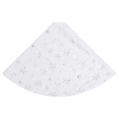 Luxury Christmas Tree Skirt White Faux Fur